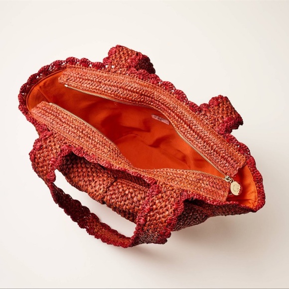 KATE SPADE x TARGET Red Raffia Bow Tote Bag - Picture 3 of 4